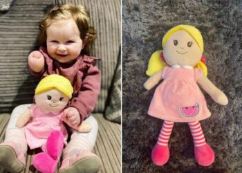 Avó faz boneca sem antebraço para neta com deficiência se sentir representada