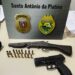Operação apreende garrucha, simulacro de pistola e máquinas caça-níqueis em Santo Antônio da Platina
