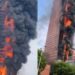 Incêndio consome prédio de 42 andares na China; assista