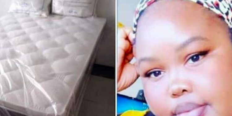 A jovem contou que passou por problemas financeiros, teve que dormir no chão durante 5 meses e agora comemora a compra da primeira cama - Fotos: reprodução / Twitter