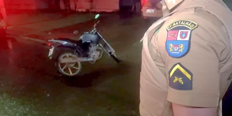 Moto foi recolhida ao pátio do Detran | Foto: Reprodução/PM