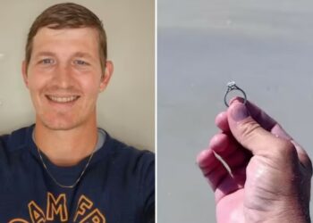 Homem encontra anel de diamante de US$ 40 mil na praia e devolve ao dono