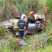 Paraná: Carro fica destruído e vítima presa às ferragens em grave acidente na PR-323