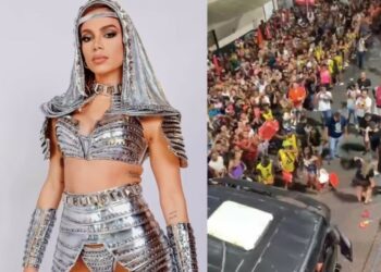 Anitta ajuda ambulante e fã roubado em bloco no Carnaval de Salvador. Vídeo