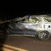 Fuzil, maconha e pistola personalizada são apreendidos em carro capotado no Oeste do Paraná