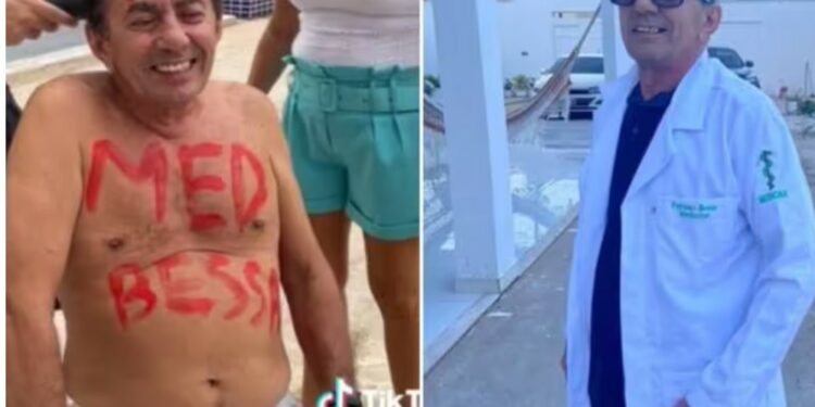 Acho que não tem idade para estudar. Precisa ter boa vontade e querer”, disse o idoso aprovado em medicina. - Foto: Reprodução/TikTok