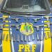 PRF apreende quase 2 toneladas de maconha e 8 pistolas em carreta frigorífica