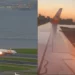 Turbina de avião pega fogo em decolagem no Santos Dumont, no Rio; vídeo