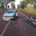 Colisão frontal deixa um ferido grave e condutor foge do local