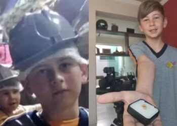 Garoto encontra pepita de ouro durante excursão e doa para a escola