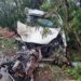Norte Pioneiro: Caminhão fica destruído após colidir contra árvore na PR-160