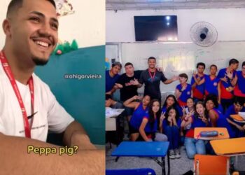 Professor faz chamada divertida com nome de personagens favoritos e anima alunos; Vídeo