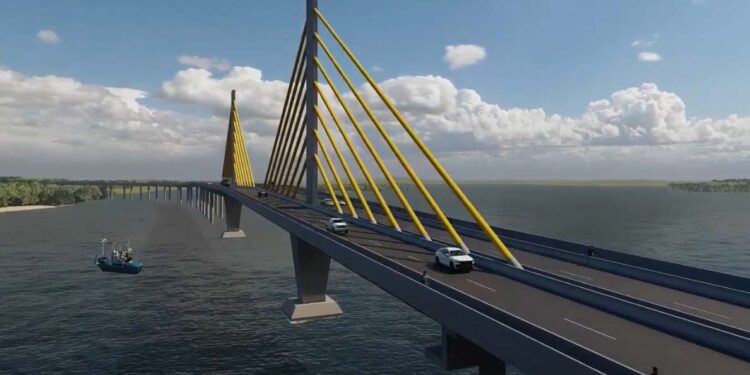 DER/PR divulga vídeo da maquete da Ponte de Guaratuba (Foto: DER-PR)
