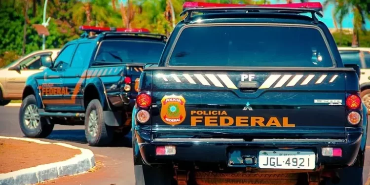 O depósito abriga carros apreendidos pela PF. (Foto: Polícia Federal)