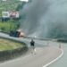 Paraná: Caminhão tomba, pega fogo e interdita totalmente BR-116 “Assista o Vídeo”