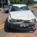 Jovem de 19 anos fica ferido após acidente entre carro e moto em Siqueira Campos