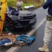 Paraná: Motorista de Camaro bate em guard rail da BR-376 e é resgatada presa nas ferragens