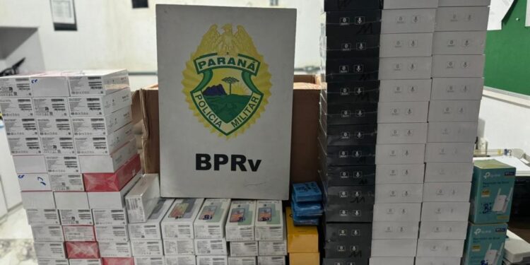 Mercadorias foram encaminhadas à Receita Federal em Londrina – Foto: PRE