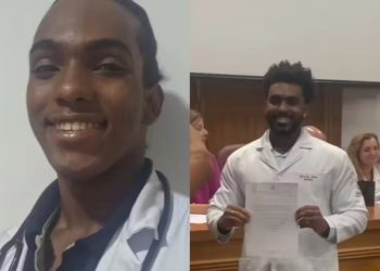 Jovem 1º da família a se formar em medicina comemora e emociona internautas