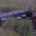 Caminhão tomba na PR-436 em Abatiá e deixa motorista ferido