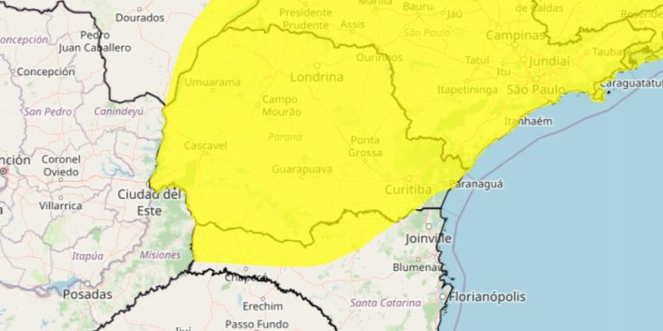 Inmet amitiu um alerta amarelo para queda de temperatura (Foto: Inmet)