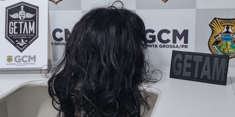 Vizinhos arrumaram a peruca para a criança após a madrasta raspar todo cabelo da menina (Foto: Guarda Municipal)