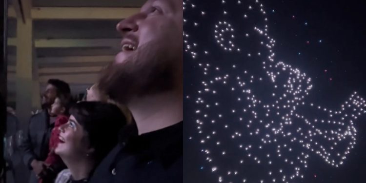 Toda a cerimônia teve a participação da família em um espaço ao ar livre (Foto: Reprodução/TikTok)