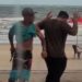 Suspeito armado é surpreendido por guardas em assalto na praia; vídeo