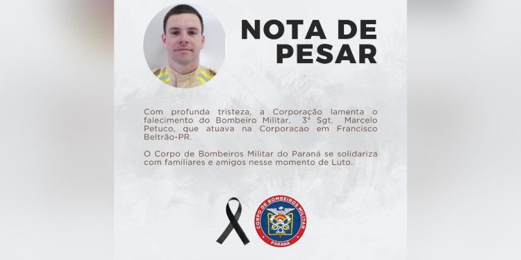 Nota de pesar do Corpo de Bombeiros (Foto: Reprodução)