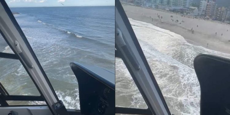 Adolescente se afogou na Praia Mansa de Caiobá, em Matinhos (Foto: BPMOA)