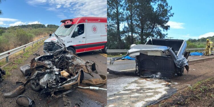 Os jovens foram ejetados do veículo (Foto: Divulgação/PMPR)