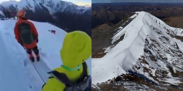 Turista que escorregou e morreu estava acompanhado de escaladores (Foto: reprodução)