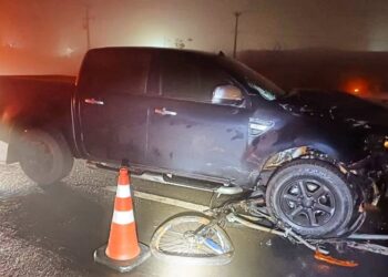 Paraná: Ciclista morre após colisão com caminhonete na BR-369