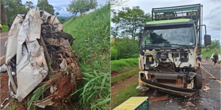 Vítima morreu ainda no local da colisão. (Foto: Divulgação/PRE)
