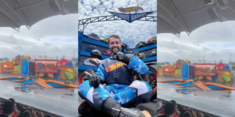 Lurrique Ferrari estava na equipe que se apresentava no “Hot Wheels Epic Show” há 11 meses. (Foto: Reprodução/Redes Sociais)
