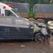 Colisão frontal na BR-153 logo após a ponte do UBA, km 32, deixa quatro feridos