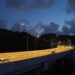 Primeiros testes de luz mostram como a Ponte de Guaratuba ficará à noite