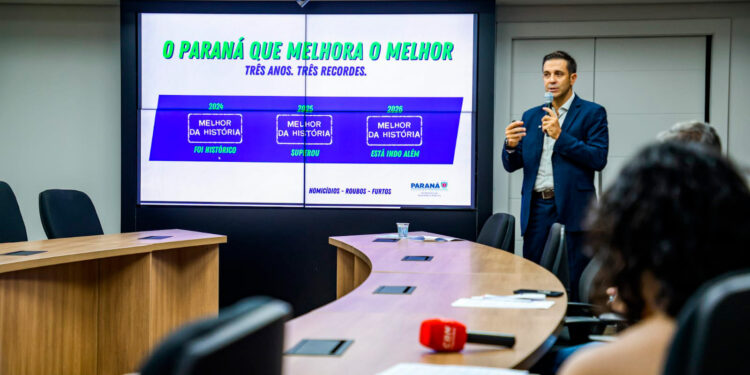 Paraná tem redução de 10% nos homicídios e 22% nos roubos no 1º trimestre de 2026
Foto: Paulo Henrique/SESP