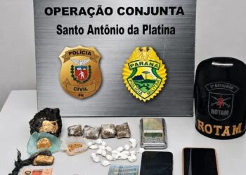 Operação policial em Santo Antônio da Platina resulta em prisões e apreensão de drogas