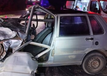 Colisão frontal deixa duas pessoas feridas na BR-376 no Paraná