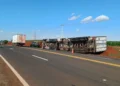 Norte Pioneiro: Caminhão frigorífico sai da pista e tomba em trecho da BR-369