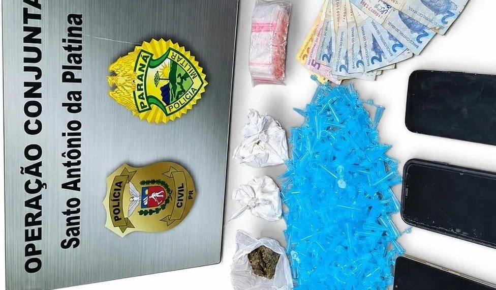 Operação policial apreende drogas e veículos adulterados em Santo Antônio da Platina