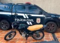 Polícia Civil prende em flagrante por conduzir moto com sinais identificadores adulterados