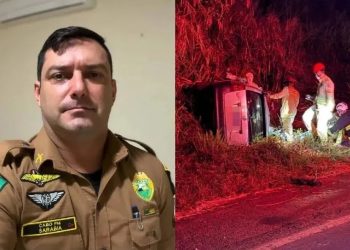Policial militar morre preso às ferragens após grave batida frontal na PR-317