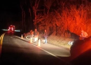 Motorista de 19 anos fica ferido após carro capotar na PR-092, em Santo Antônio da Platina