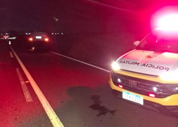 Seis pessoas ficam feridas após carro atropelar boi e capotar em rodovia no Paraná