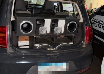 Polícia Militar do Paraná apreende veículo com som alto em Santo Antônio da Platina