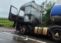 Paraná: Ação rápida do Corpo de Bombeiros e brigada privada evita tragédia com caminhão-tanque na BR-376 “Assista o vídeo”