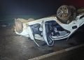 Paraná: Homem morre após carro sair da pista e capotar na BR-376