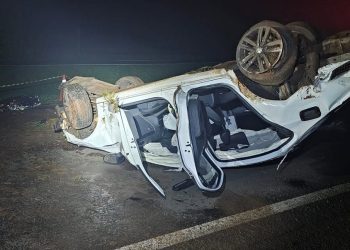 Paraná: Homem morre após carro sair da pista e capotar na BR-376